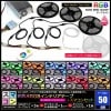 ���ޥ���50cm 3�ܥ��å� ���ɿ� RGB LED�ơ��ץ饤�� RFĴ���� �б��Ÿ��դ�