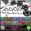 ���ޥ���200cm 4�ܥ��å� ���ɿ� RGB LED�ơ��ץ饤�� RFĴ���� �б��Ÿ��դ�