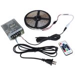 LED�ơ��ץ饤�� ή��� RGB �ե륫�顼 �Ÿ��դ� RF��⥳���դ� �ɿ� 500cm 5V