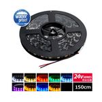 LED�ơ��ץ饤�� �ɿ� 24V 1.5m 3���å� ���١��� �����֥�12cm