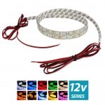 LEDテープライト 防水 12V 120cm 3チップ 白ベース ケーブル1.5m 両端子