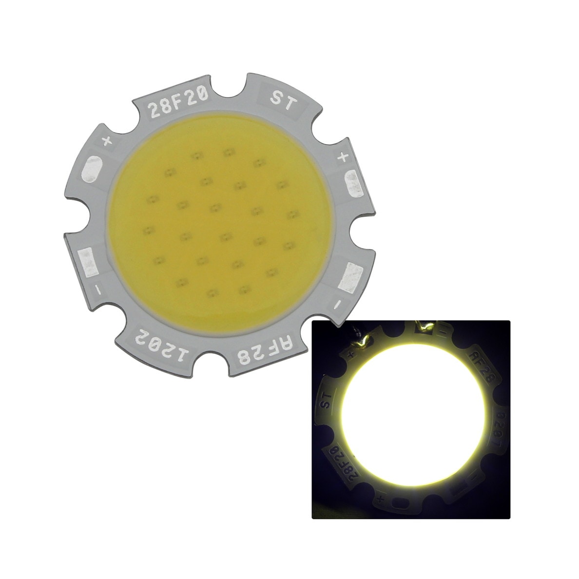 COB 2028 12W LEDモジュール 白色 36-41V 320mA 6000-6500K 110-120lm