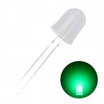 LED ȯ 10mm ˤƷ 򿧥 п 2000-3000mcd 520-525nm 10