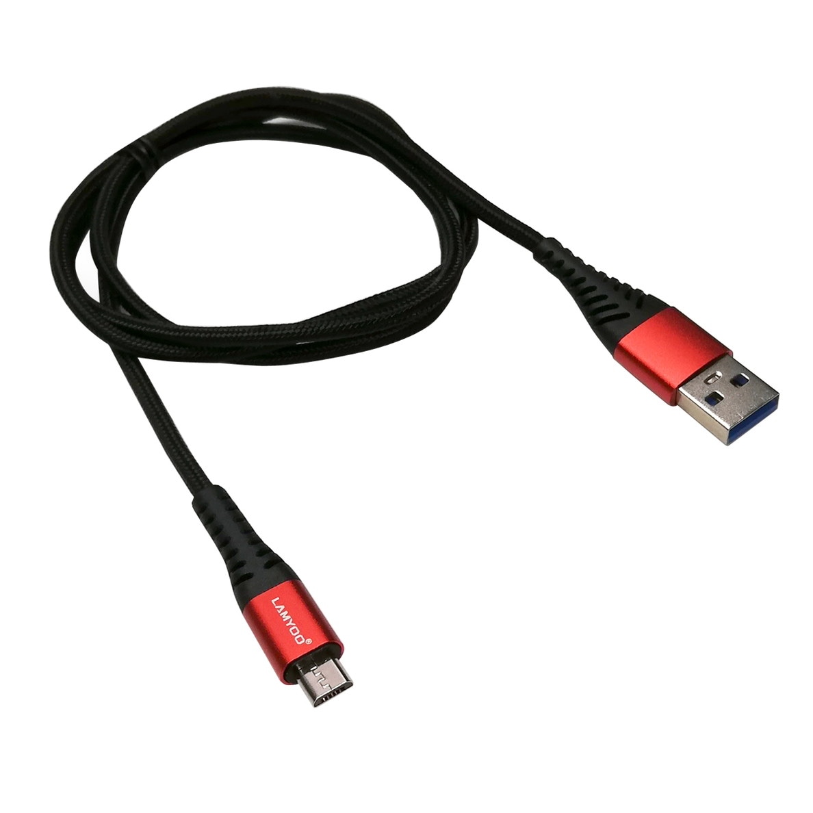 USB マイクロUSB 充電 ケーブル 1m 赤色 microUSB 急速充電
