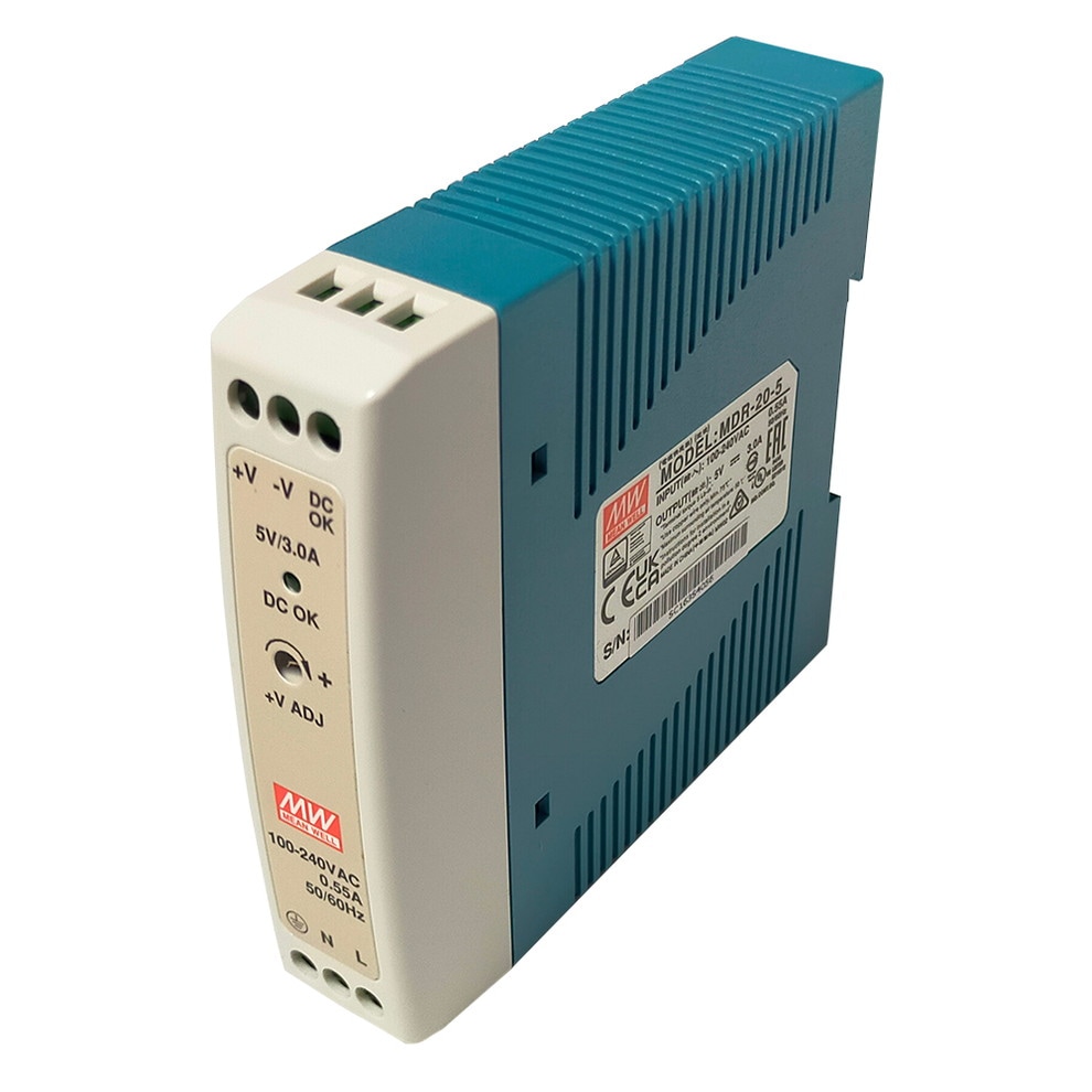 �����å����Ÿ� 5V 3A 15W ľή���경�Ÿ� DIN�졼���б� Meanwell MDR-20-5