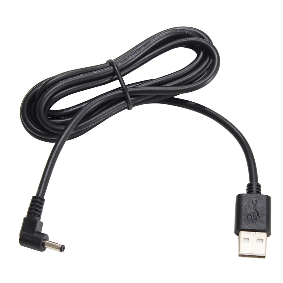 USB Type-A オス DCプラグ 3.5-1.3mm 変換ケーブル センタープラス