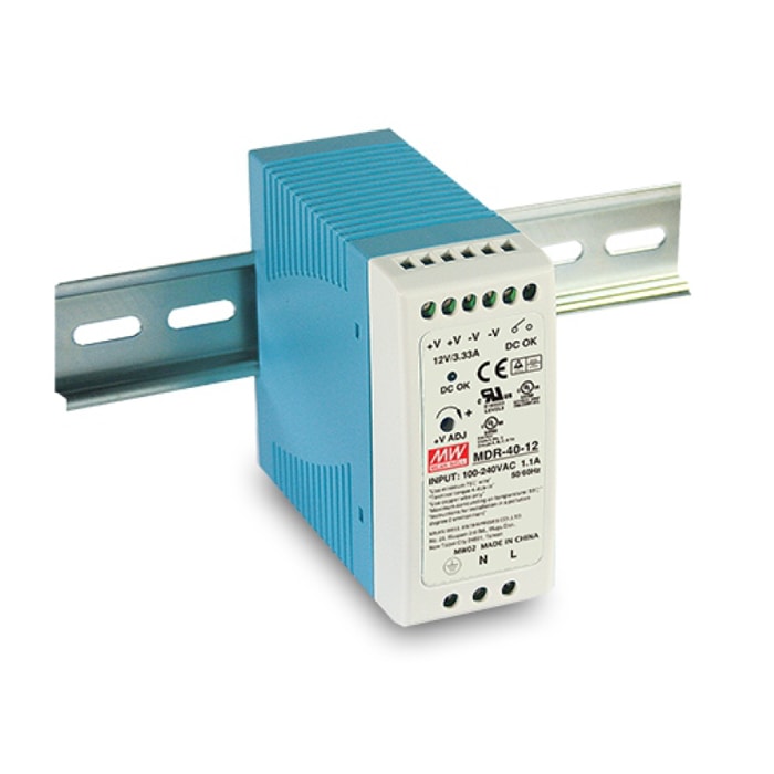 �����å����Ÿ� 12V 3.33A 40W ľή���경�Ÿ� DIN�졼���б� Meanwell MDR-40-12
