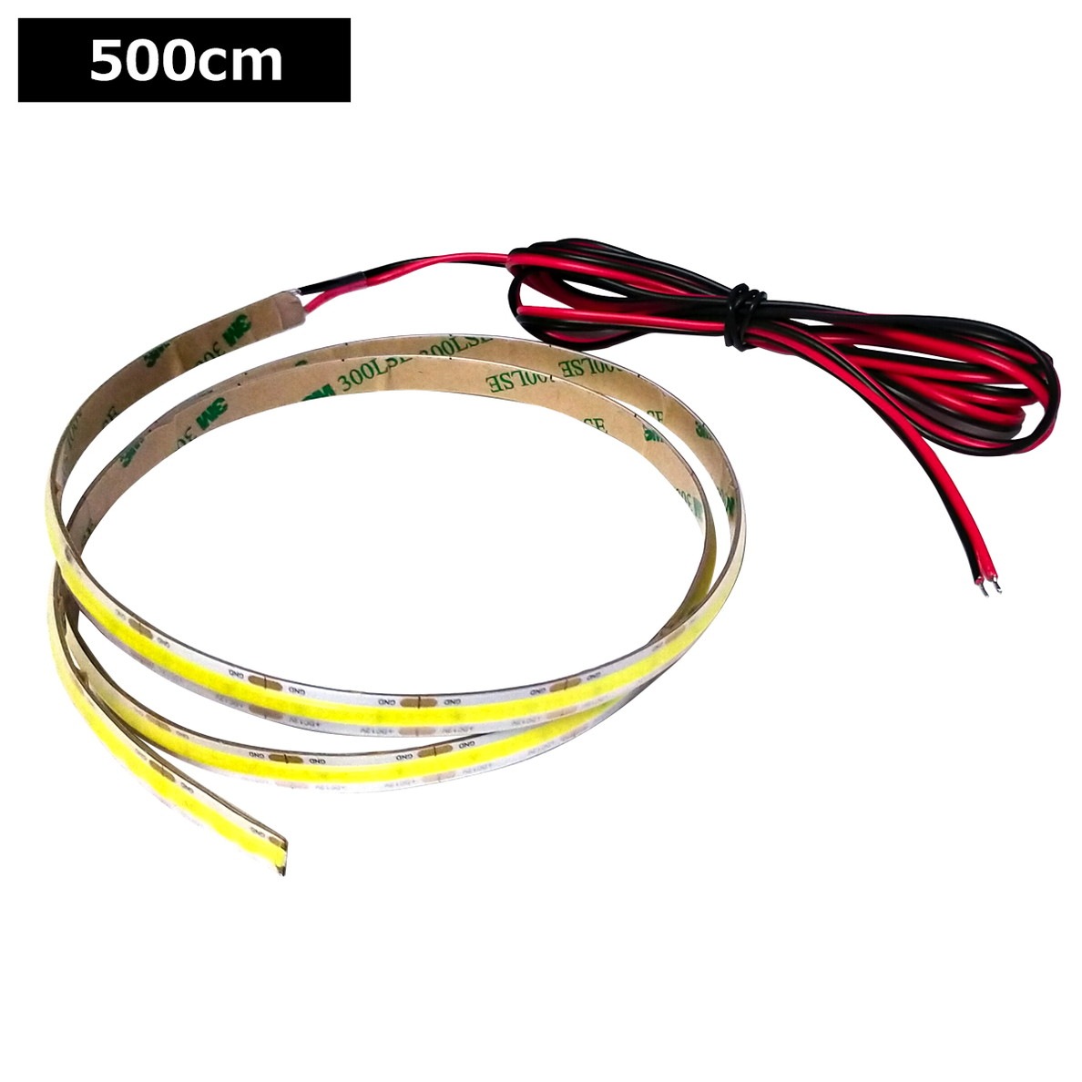 LED�ơ��ץ饤�� 12V 500cm COB �� �ɥåȥ쥹 ξü�� ��١��� �����֥�1.5m