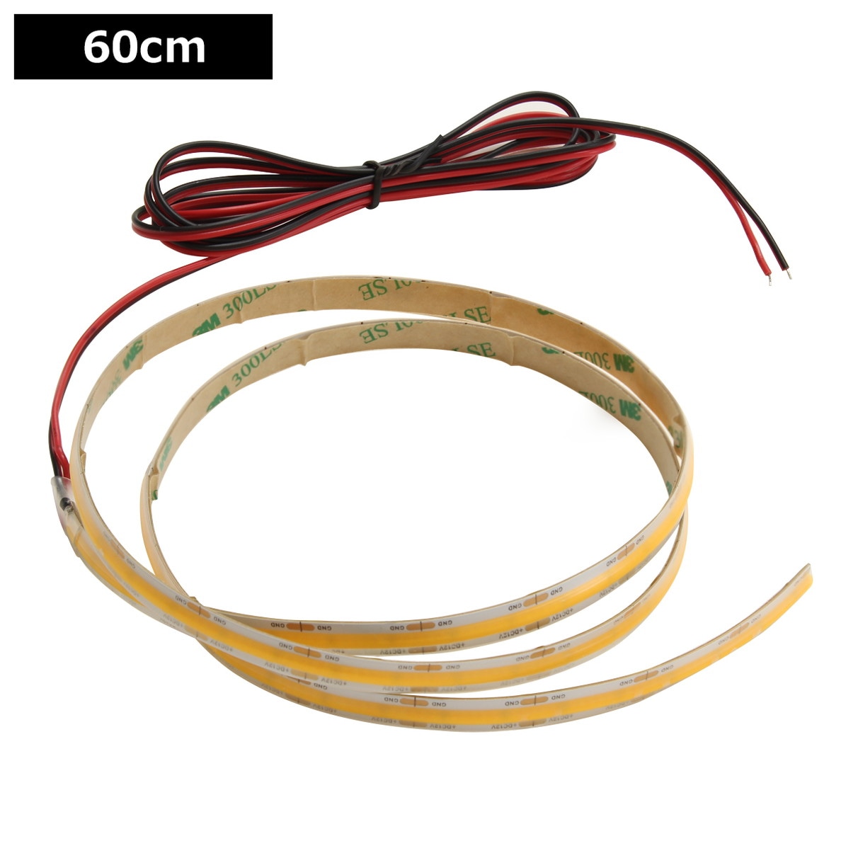 LED�ơ��ץ饤�� 12V 60cm COB �ŵ忧 �ɥåȥ쥹 ��ü�� ��١��� �����֥�1.5m