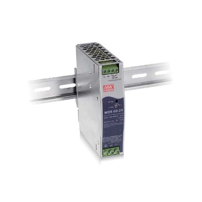 �����å����Ÿ� 12V 5A 60W ľή���경�Ÿ� DIN�졼���б� Meanwell WDR-60-12