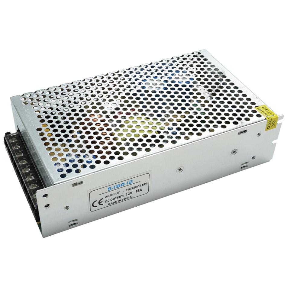 スイッチング電源 12V 15A 180W 直流安定化電源 メタル製 | LED・電子
