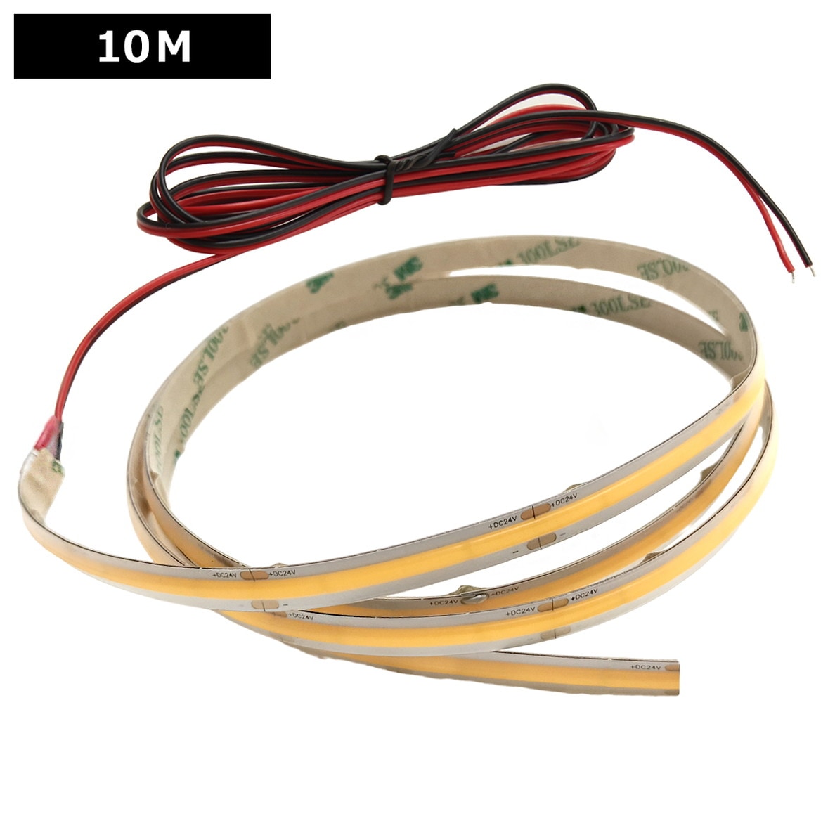 LED�ơ��ץ饤�� 24V 10m COB �ŵ忧 �ɥåȥ쥹 ξü�� ��١��� �����֥�1.5m