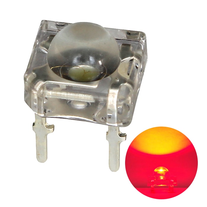 LED ȯ������������ SUPER FLUX 5mm �ֿ� 2000-2500mcd ���Ρ��ɥ���� 100��