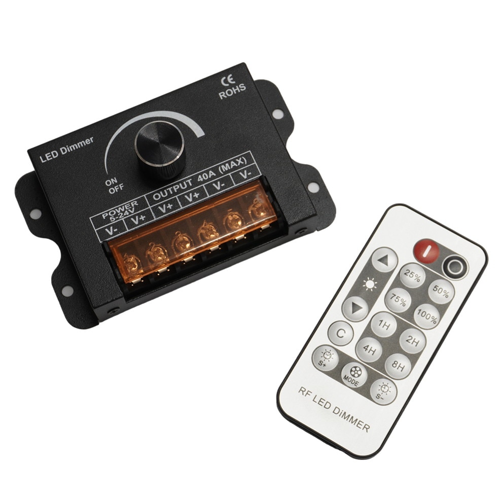 単色LEDテープライト用 RFリモコン調光器 ダイヤルタイプ 5V 12V 24V 40A | LED・電子部品・LEDテープライト販売｜Kaito  Denshi(海渡電子)
