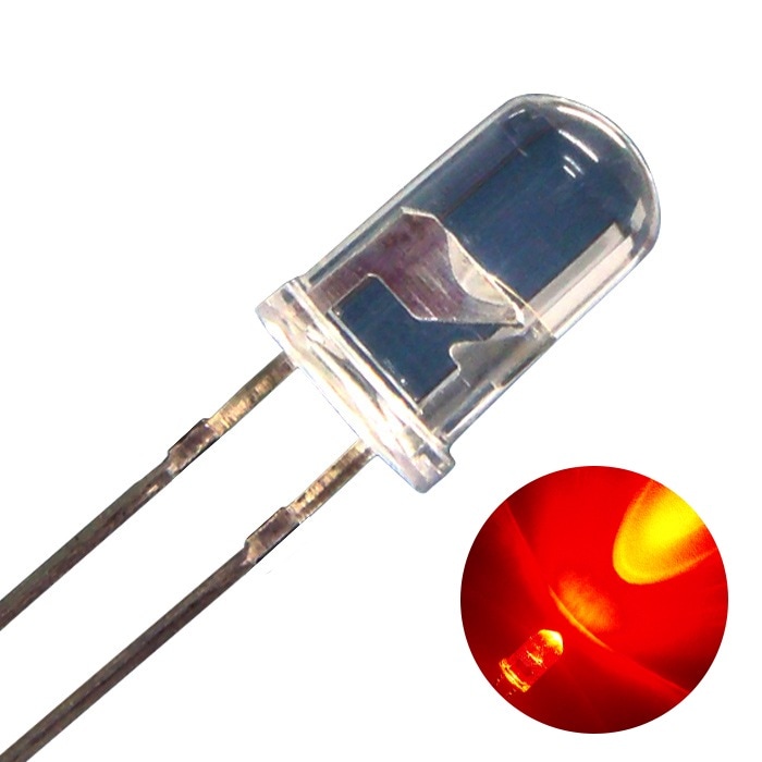 LED ȯ 5mm ˤƷ ֿ 15000-17000mcd 2.0-2.2V 100