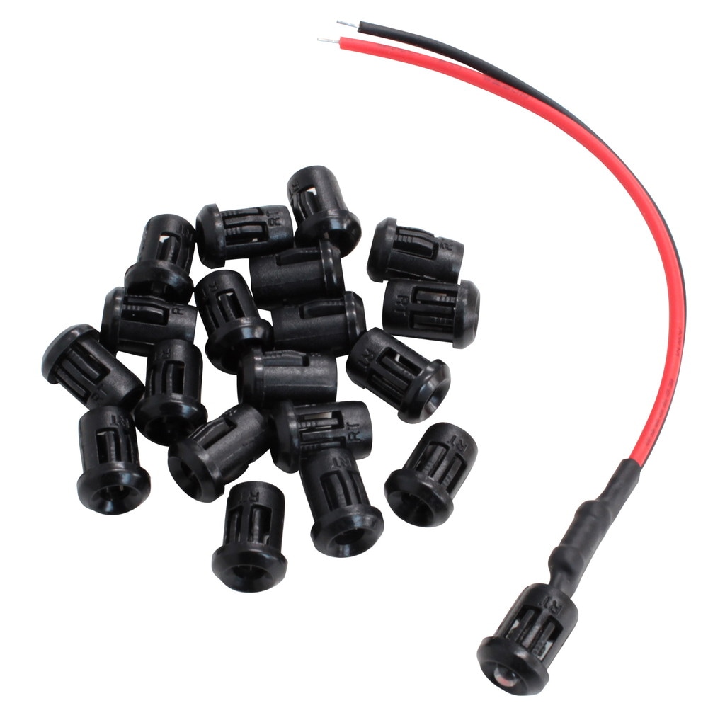 LED ������ �֥饱�å� 3mm ˤ�Ʒ� �Żҹ��� DIY �ȹ��� �ե�åȥ����� 20��