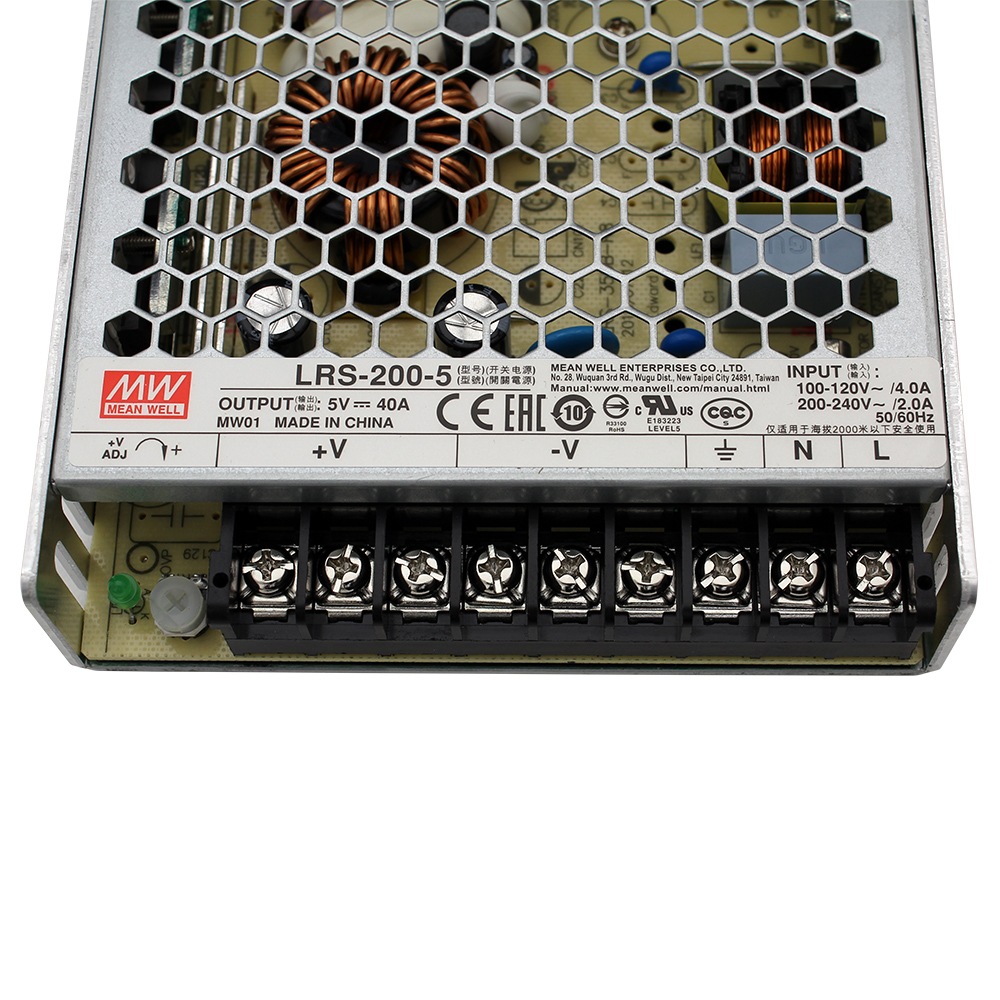 �����å����Ÿ� 5V 40A 200W ľή���경�Ÿ� Meanwell LRS-200-5 �᥿����