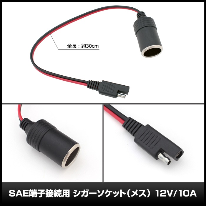 SAEü����³�� �����������åȡʥ᥹�� 12V/10A