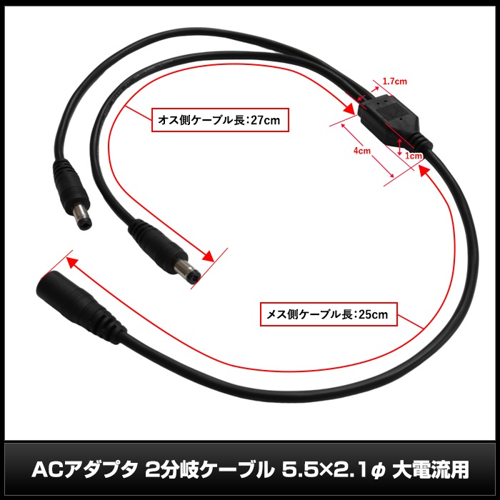 AC�����ץ��� 2ʬ�������֥� 5.5��2.1�� ����ή��