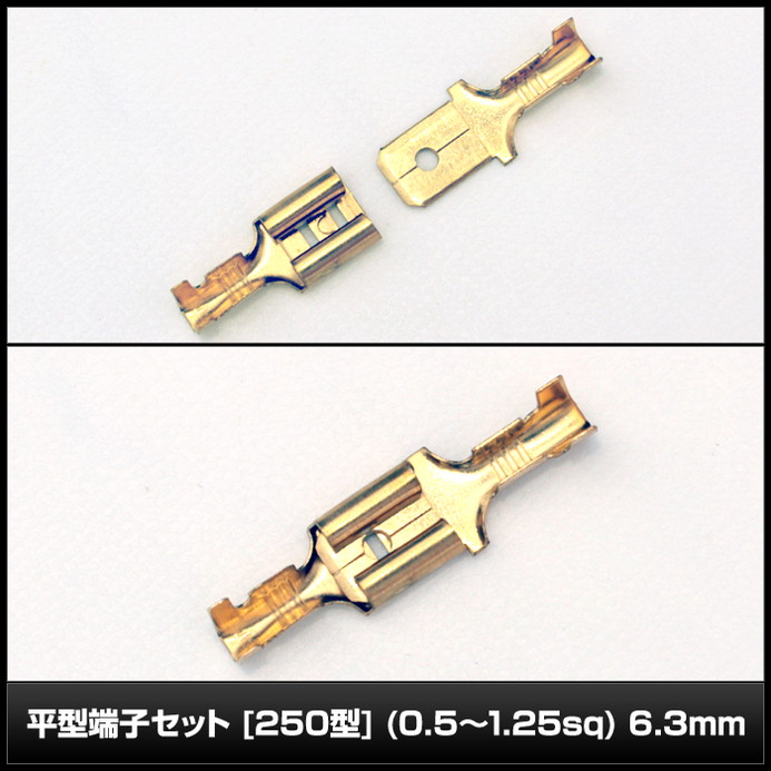 8981(10��) ʿ��ü�Ҹ� [250��] (0.5��1.25sq) 6.3mm ����/�᥹��凉�꡼���դ�