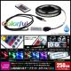 USB ή��� LED�ɿ�ơ��ץ饤�� 2.5m RGB ����ե� 3528 SMD 24������⥳�� ��١��� DC5V