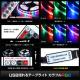 USB ή��� LED�ɿ�ơ��ץ饤�� 2.5m RGB ����ե� 3528 SMD 24������⥳�� ��١��� DC5V