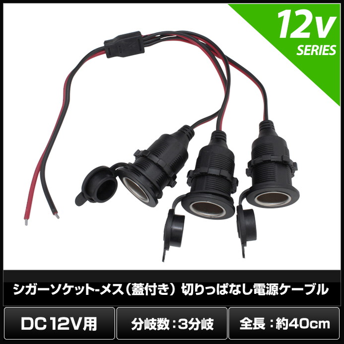 �����������å�-�᥹�ʳ��դ��� 3ʬ�� �ڤ�äѤʤ��Ÿ������֥� 12V�� (40cm)