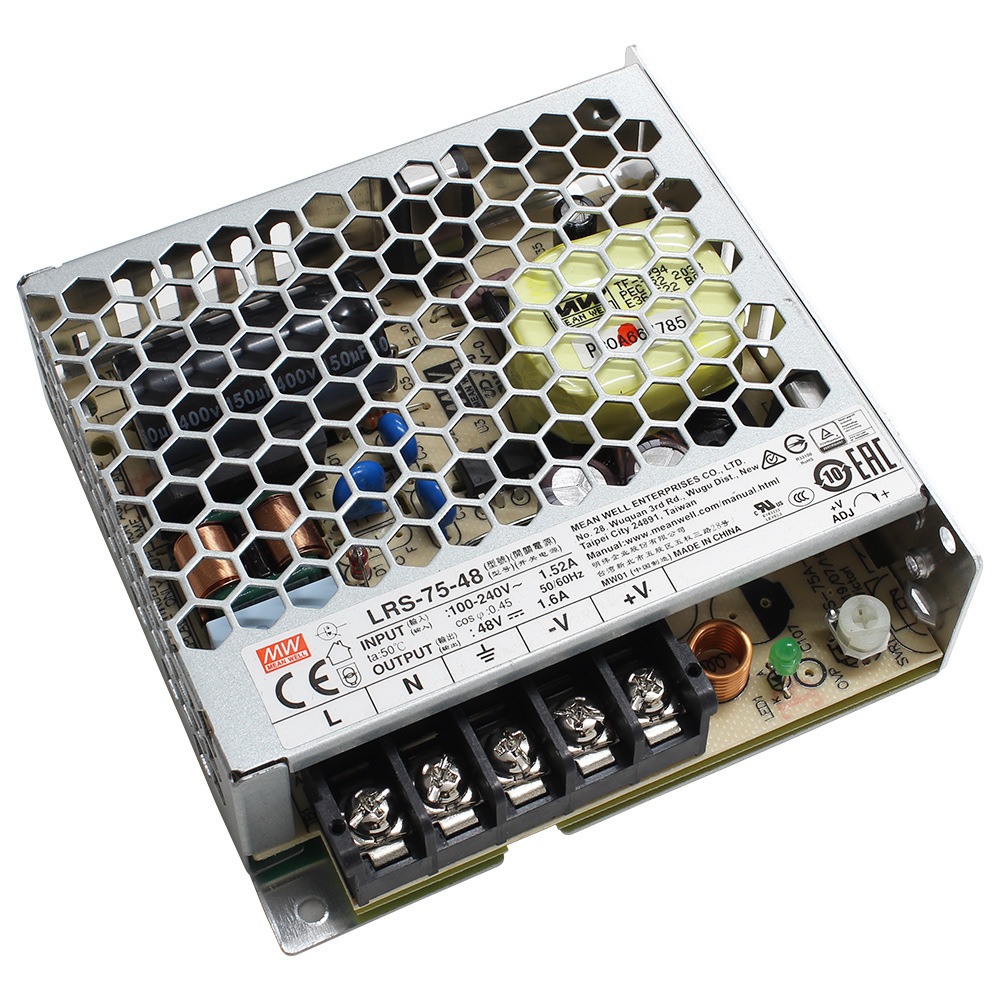 �����å����Ÿ� 48V 1.6A 76.8W ľή���경�Ÿ� Meanwell LRS-75-48 �᥿����
