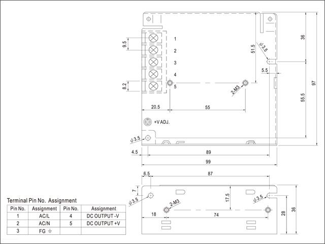 �����å����Ÿ� 48V 0.8A 38.4W ľή���경�Ÿ� Meanwell NES-35-48 �᥿����