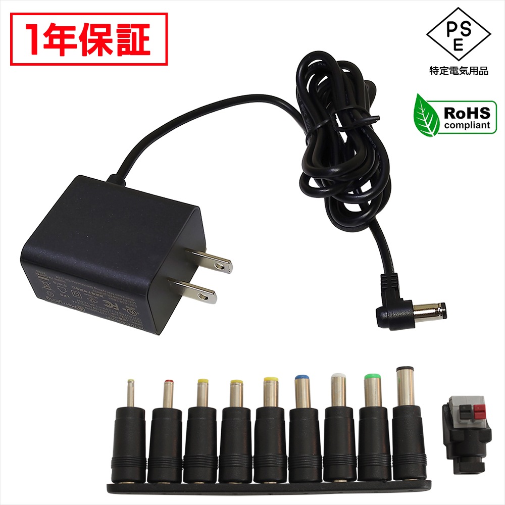 AC�����ץ��� �����Ÿ� 12V 1A 12W L�����ͥ��� 10�糧�å� 5.5mm 2.1mm PSEǧ�� 1ǯ�ݾ�