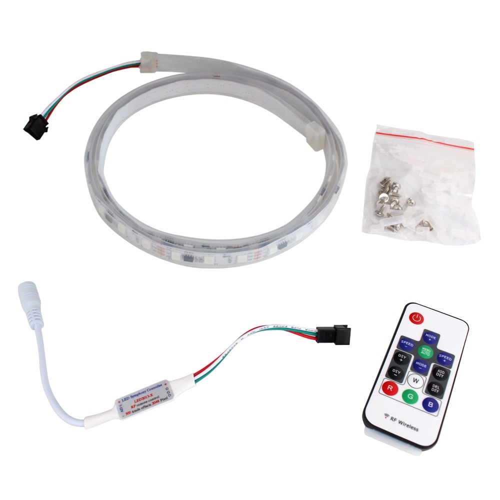 LED�ơ��ץ饤�� ή��� RGB �ե륫�顼 5050SMD 3���å� �ɿ� 50cm 12V RF��⥳���դ�