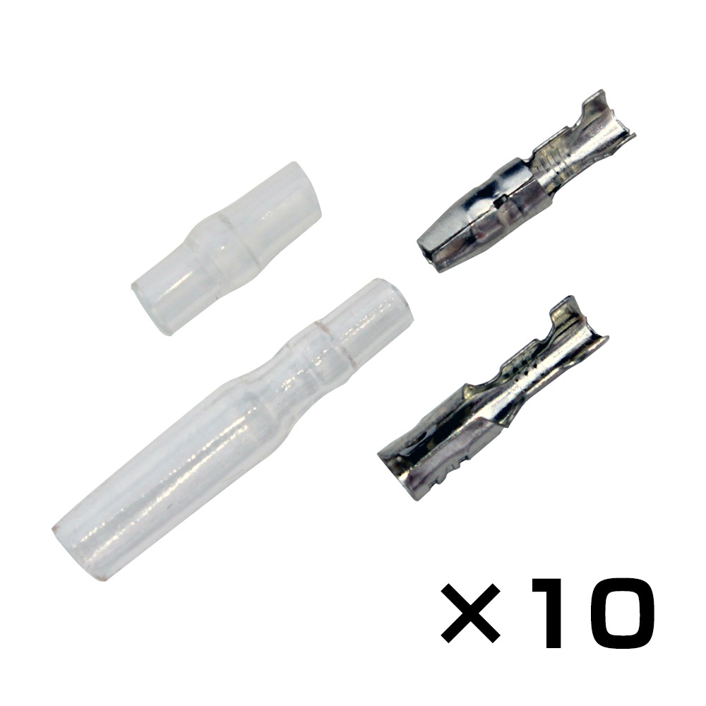 【最新】多段式(120＋140＋120)　4.4㍉メス-4.4㍉オス約70cm 8987(10個) ギボシ端子 3.5mm (0.3～1.25sq) オス/メス 絶縁