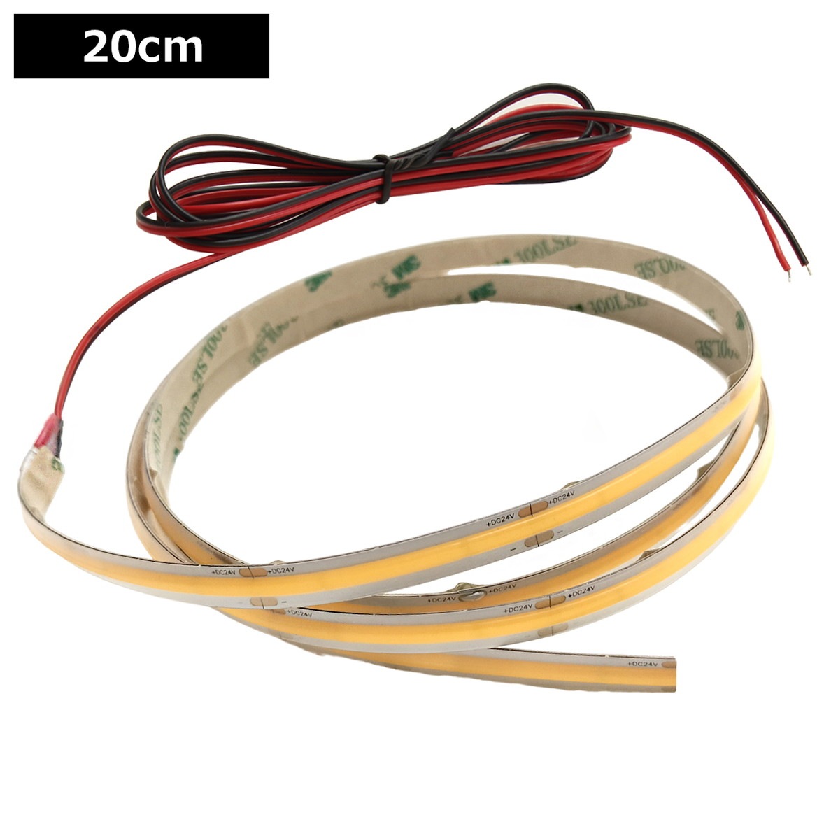 LED�ơ��ץ饤�� 24V 20cm COB �ŵ忧 �ɥåȥ쥹 ��ü�� ��١��� �����֥�1.5m 2������