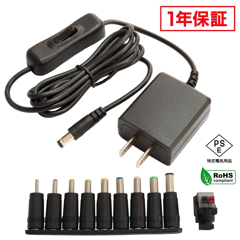 AC�����ץ��� �����Ÿ� 24V 0.5A 12W �����å��դ� 10�糧�å� 5.5mm 2.1mm PSEǧ�� 1ǯ�ݾ�