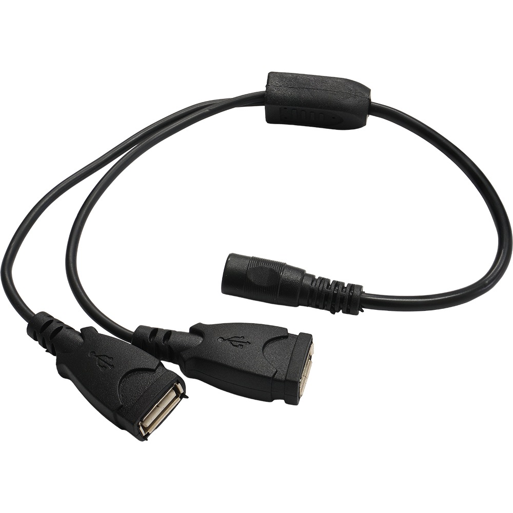 USB�᥹ DC����å��᥹ 5.5 2.1mm �Ѵ� �����֥� 2WAY 5V LED�ơ��ץ饤������
