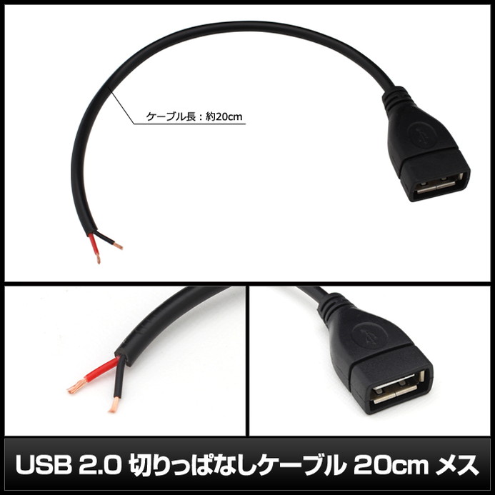 USB Type-A �ڤ�äѤʤ� �Ÿ������֥� �ù��� 2�� �Żҹ��� �᥹ 20cm