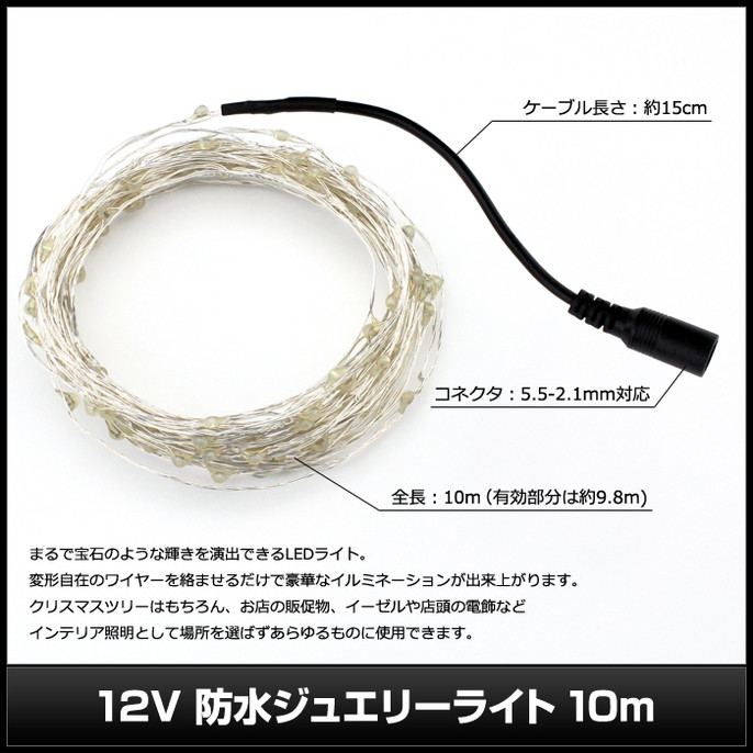 ���奨�꡼�饤�� ����ߥ͡������ �ե����꡼�饤�� LED 12V �ɿ� 10m 100��
