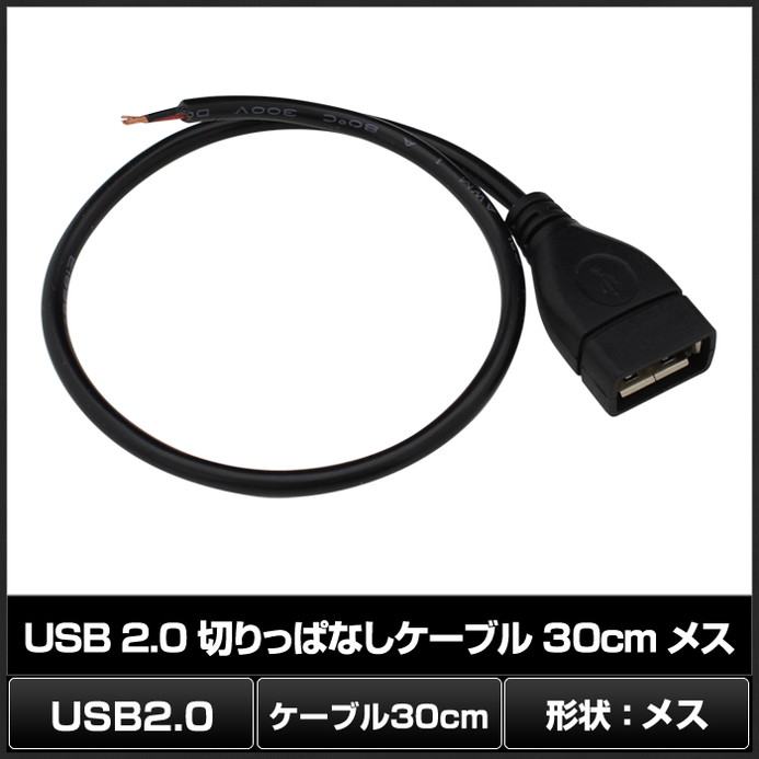 USB Type-A �ڤ�äѤʤ� �Ÿ������֥� �ù��� 2�� �Żҹ��� �᥹ 30cm