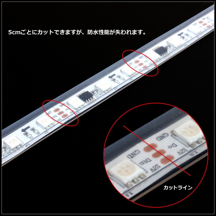 LED�ơ��ץ饤�� ή��� RGB �ե륫�顼 �Ÿ��դ� RF��⥳���դ� �ɿ� 5m 12V