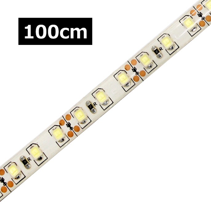 LEDテープライト 高密度 120LED/m 防水 24V 1チップ 白ベース 100cm 1