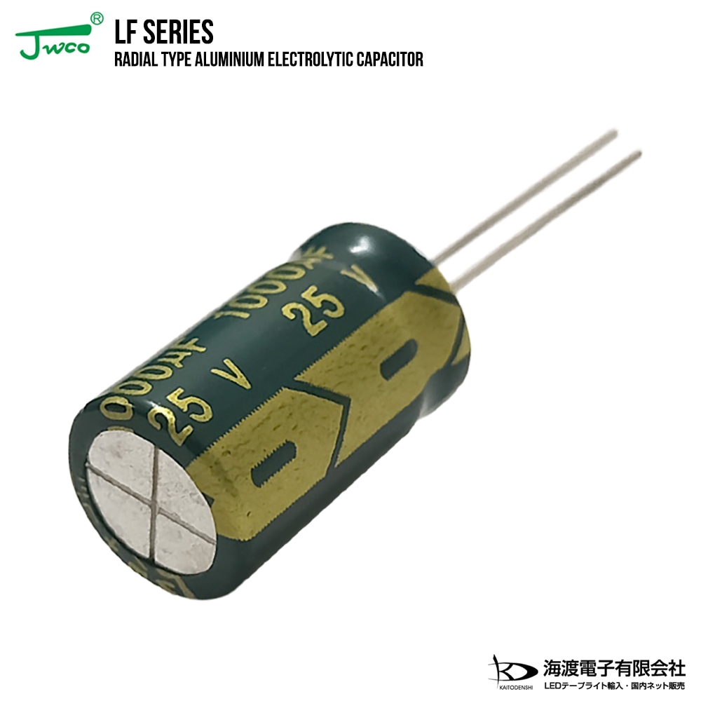 ������Ų򥳥�ǥ󥵡ʥ饸����꡼�ɷ��� 25V 1000uF 10��17mm JWCO LF���꡼�� 50��