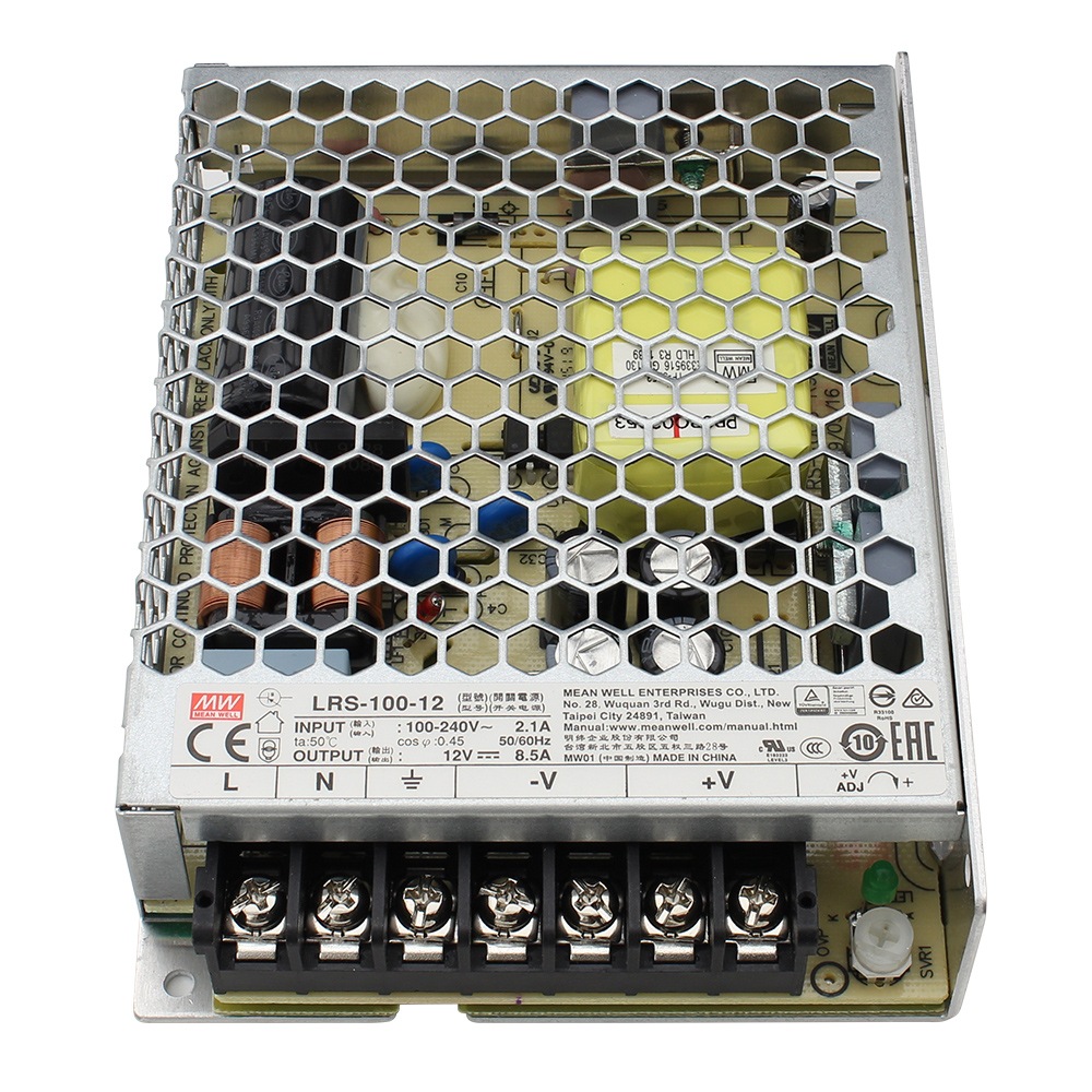 �����å����Ÿ� 12V 8.5A 102W ľή���경�Ÿ� Meanwell LRS-100-12 �᥿����