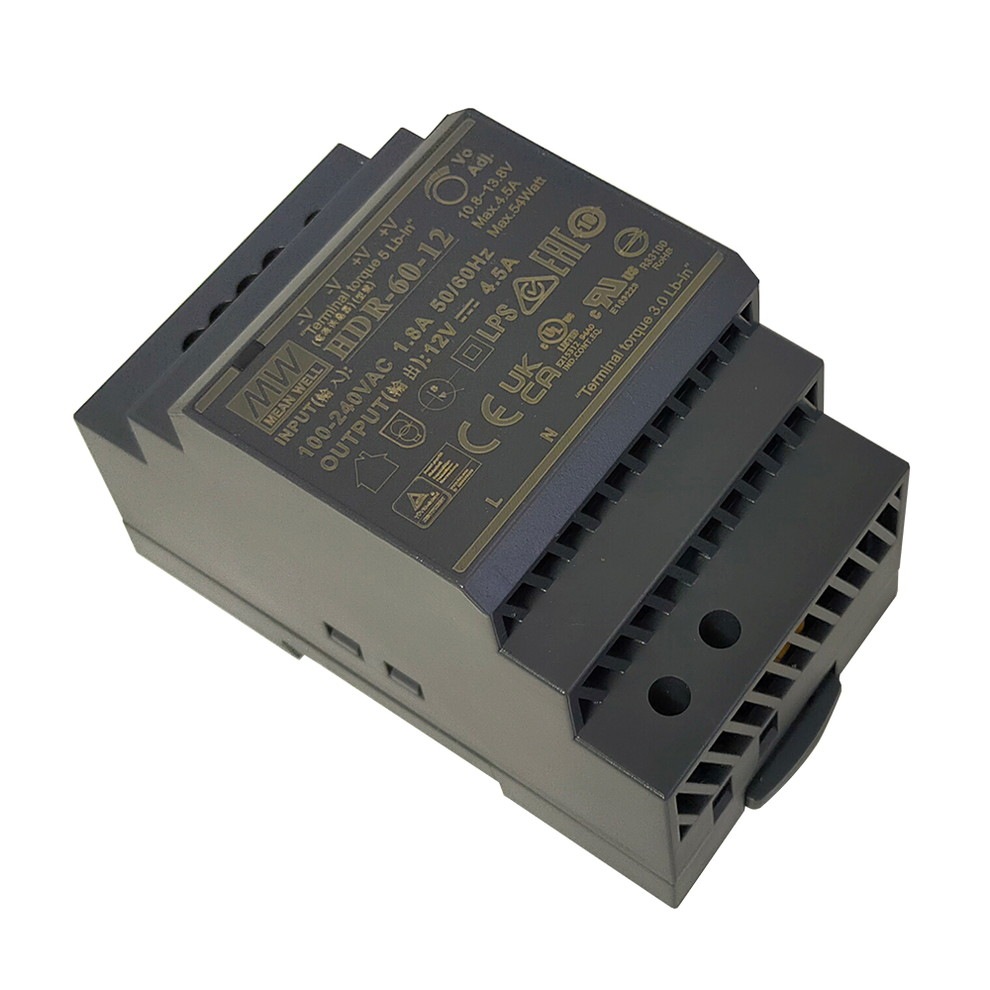 �����å����Ÿ� 12V 4.5A 54W ľή���경�Ÿ� DIN�졼���б� Meanwell HDR-60-12