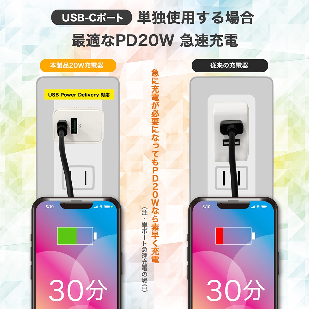 ®Ŵ iPhone Android PDб QCб USB 2ݡ 20W ܥǥ PSEǧ 1ǯݾ