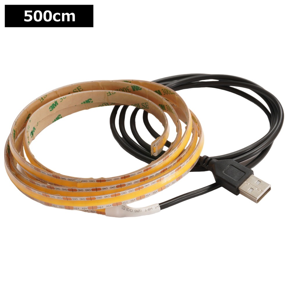 USB LEDơץ饤 ɿ 5V 5m COB ŵ忧 ɥåȥ쥹 ١ ֥1m