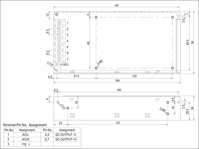 �����å����Ÿ� 5V 26A 130W ľή���경�Ÿ� Meanwell NES-150-5 �᥿����