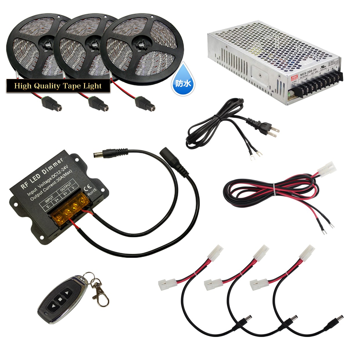 LED�ơ��ץ饤�� 2.5m 3�� �ɿ� 1���å� ���ܾ��� ���մ�ñ ��⥳�� Ĵ���� �Ÿ� �餯�餯�������å�