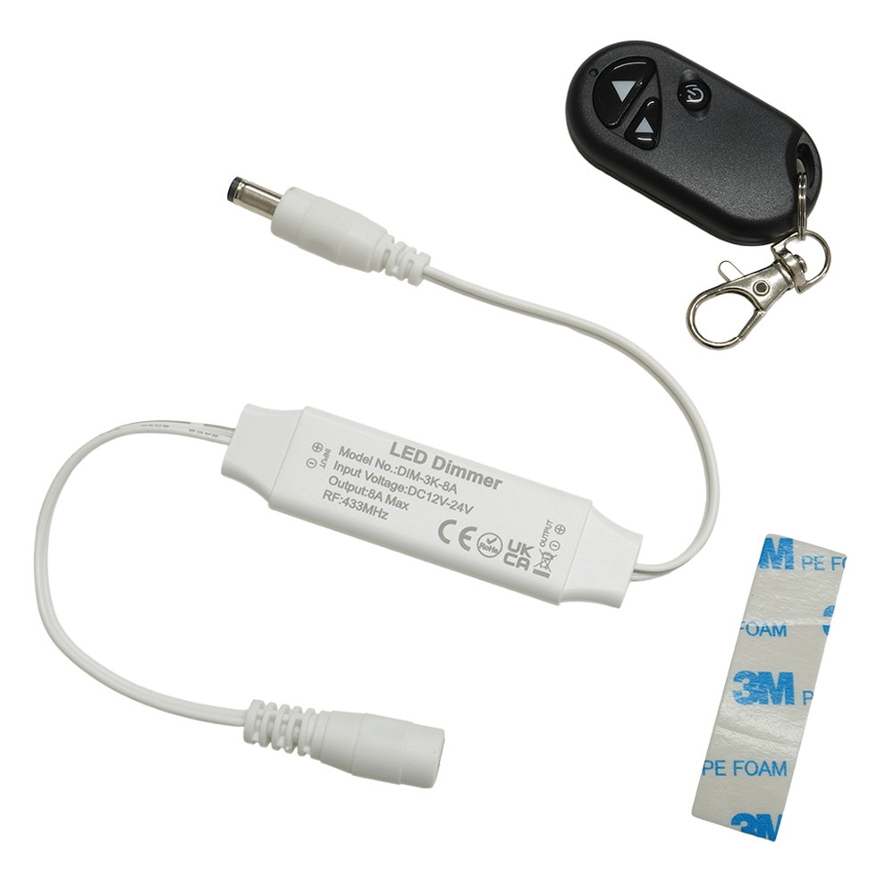 LED�ơ��ץ饤����Ĵ���� ñ���� �磻��쥹 12-24V 8A RF��⥳���դ� �ߥ�Ĵ����