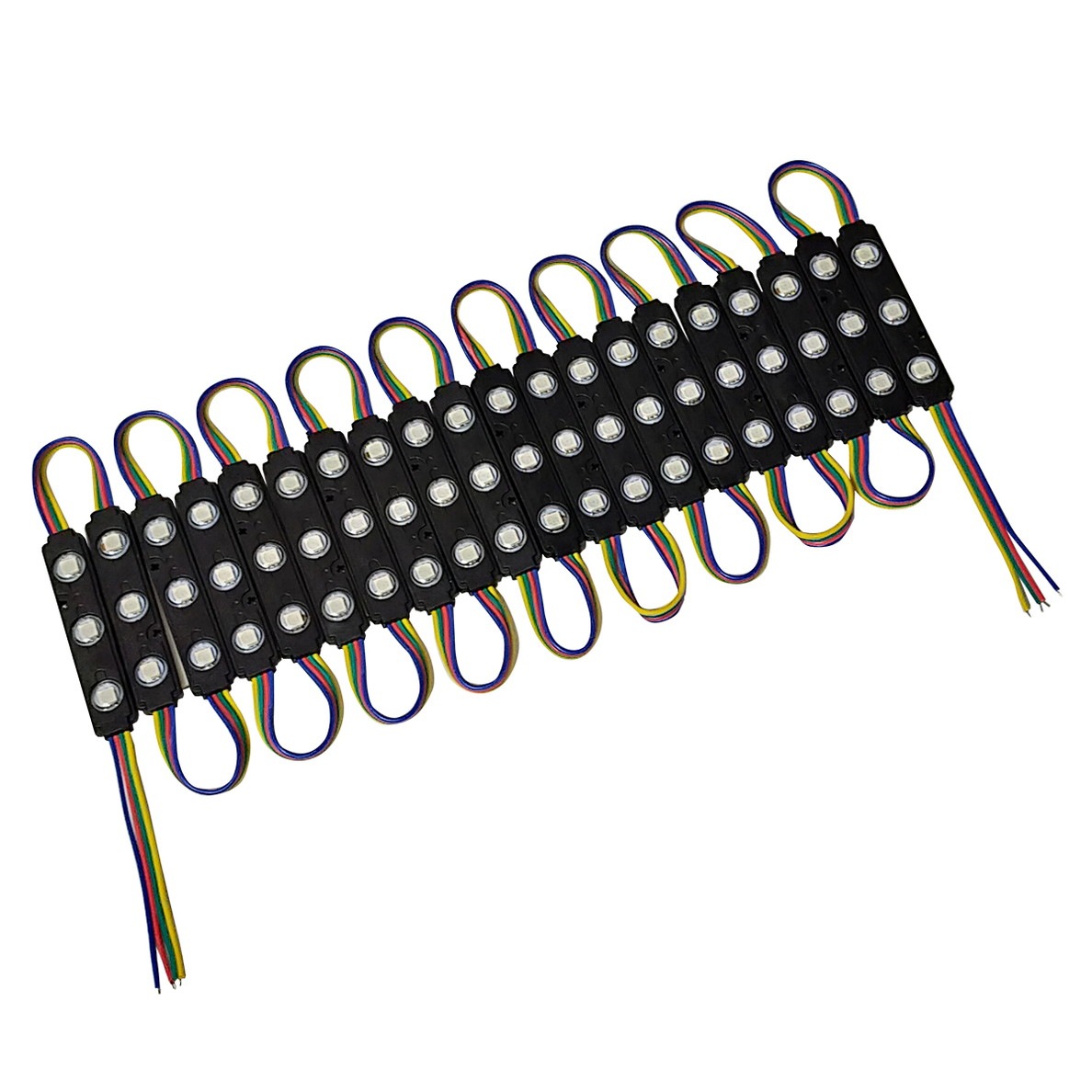 LED�⥸�塼�� 3�������� �����ɿ� 12V RGB �ե륫�顼 5050SMD ���١��� ���ľ��� ���ܾ��� ��ȥ������ 20Ϣ 1���å�