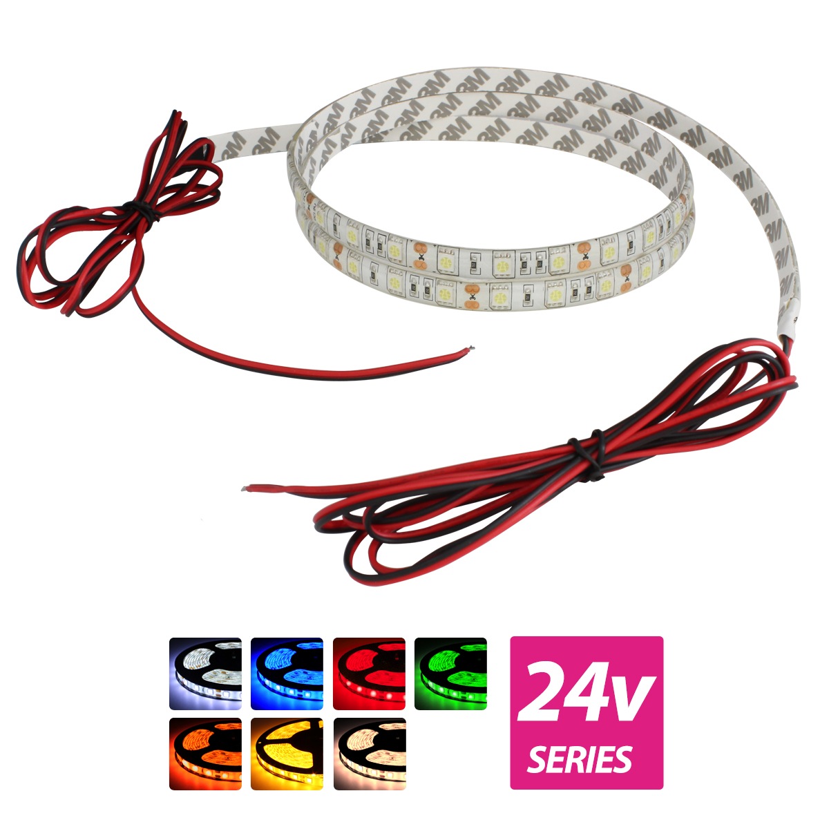 LED�ơ��ץ饤�� �ɿ� 24V 150cm 3���å� ��١��� �����֥�1.5m ξü��